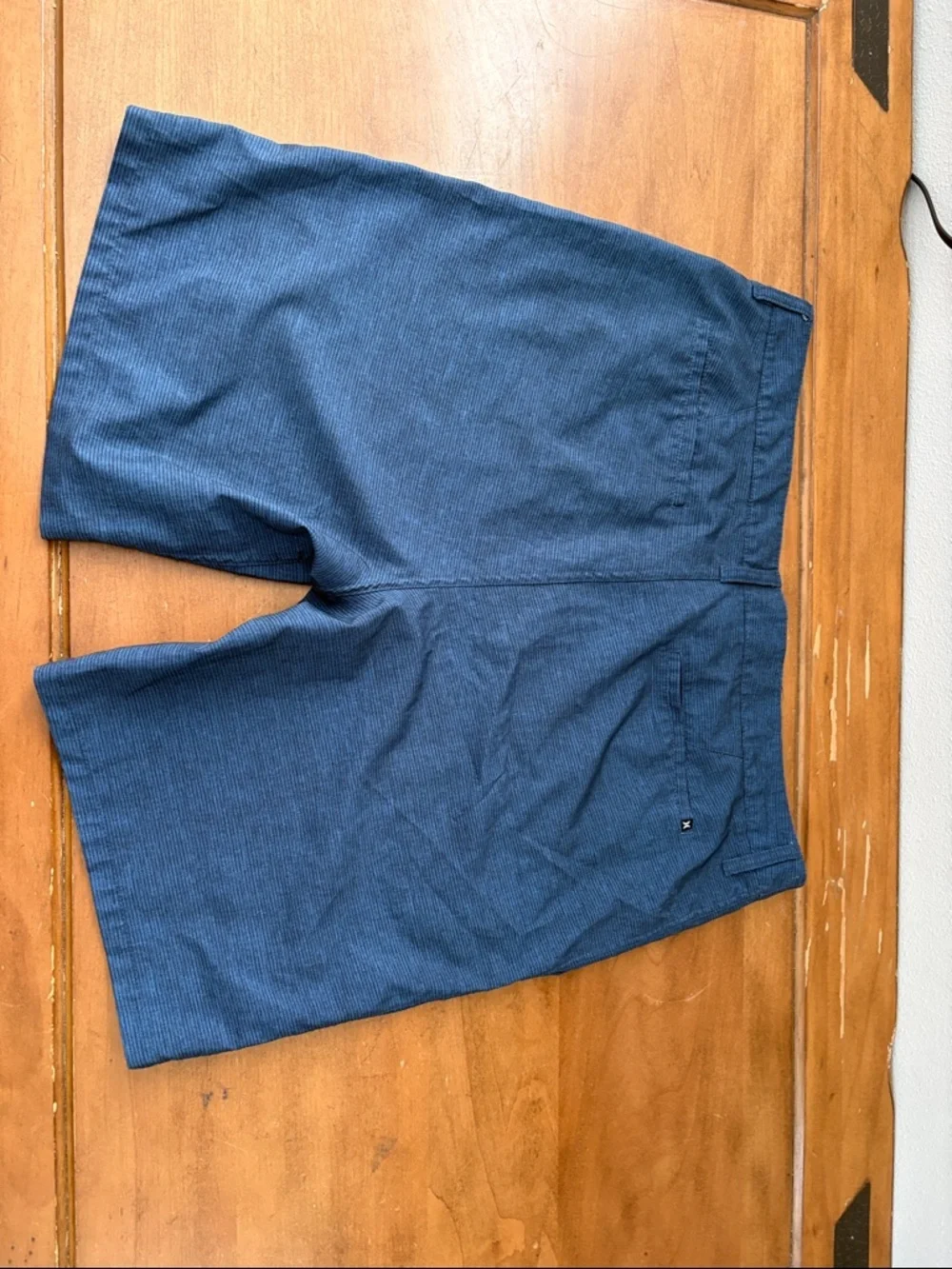Hurley Men's Navy Textured Flat Front Shorts Size 38